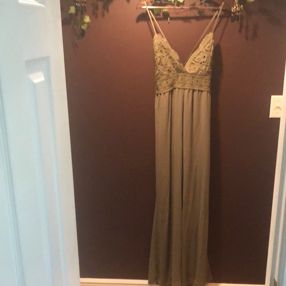 Sexy olive romper
